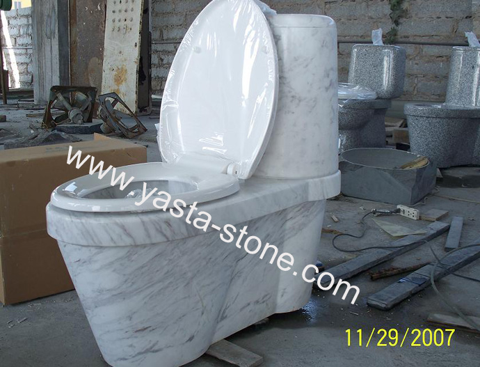 White Marble Toilet