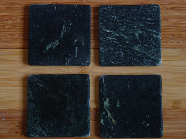 Green Flower Tumbled Tile